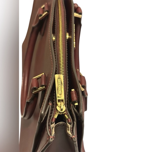 Michael Kors Burgundy Large Saffiano Leather Satchel - Picture 12 of 13